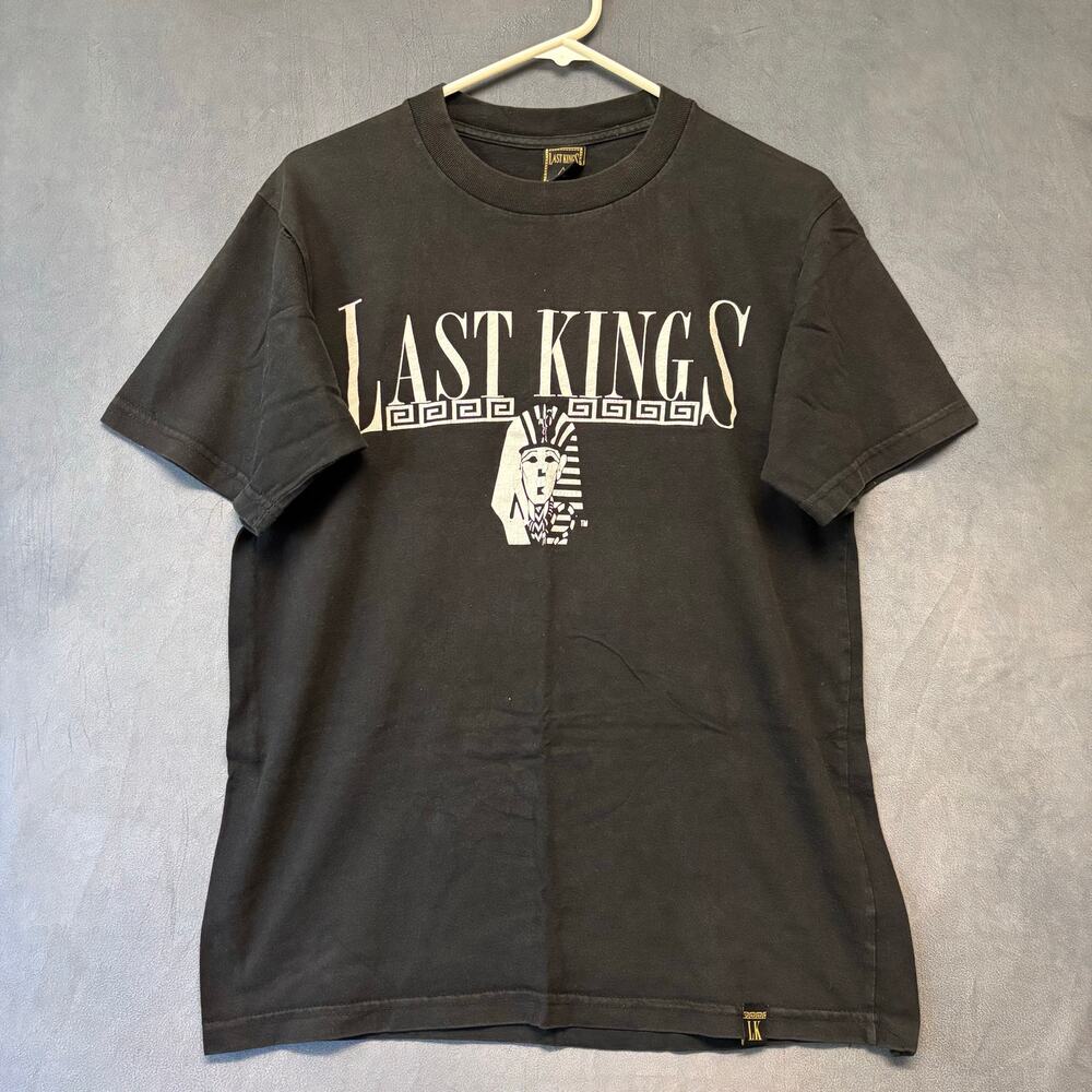 Last Kings Graphic T-Shirt Black Egyptian Logo Men’s Medium Made in USA Street